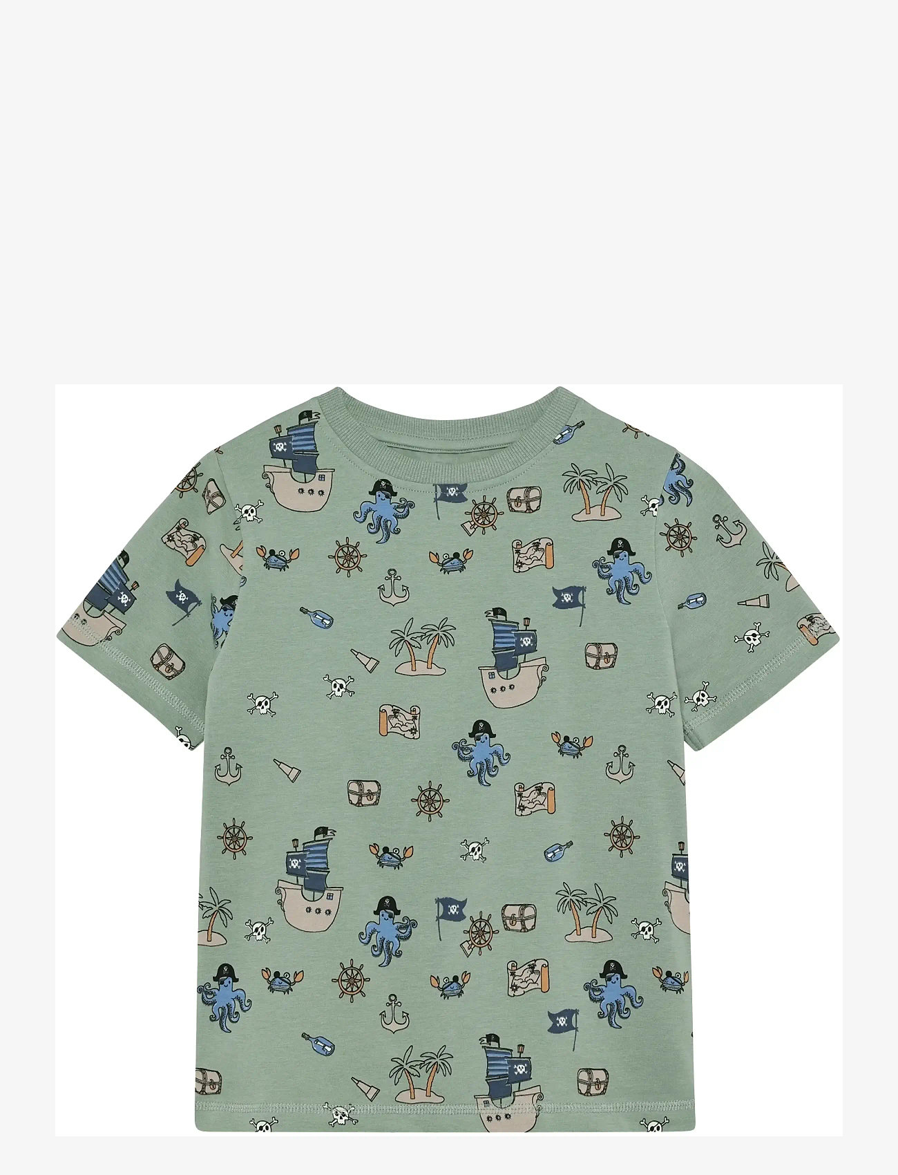 Minymo - Nightset SS AOP - sets with short-sleeved t-shirt - lily pad - 2
