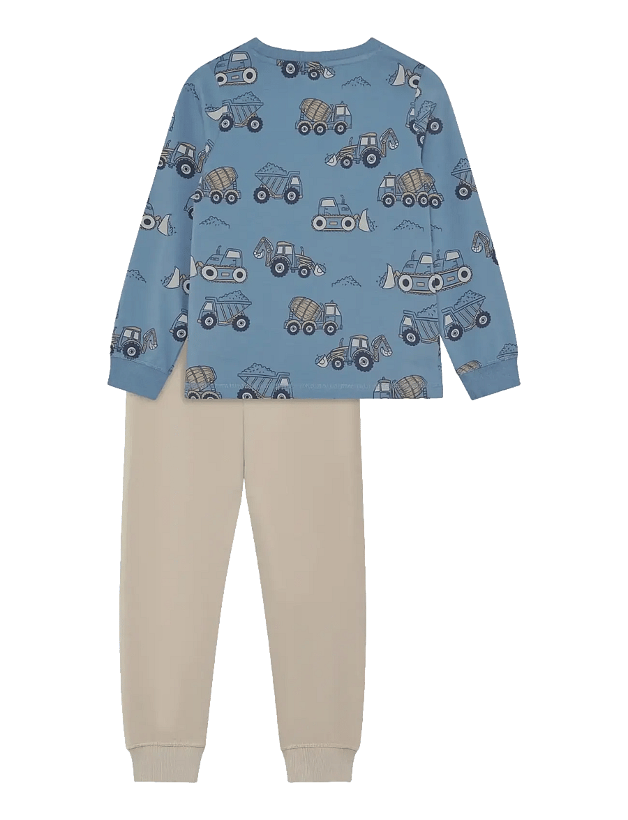 Minymo - Pyjamas LS Set AOP - pyjamasset - blue shadow - 1