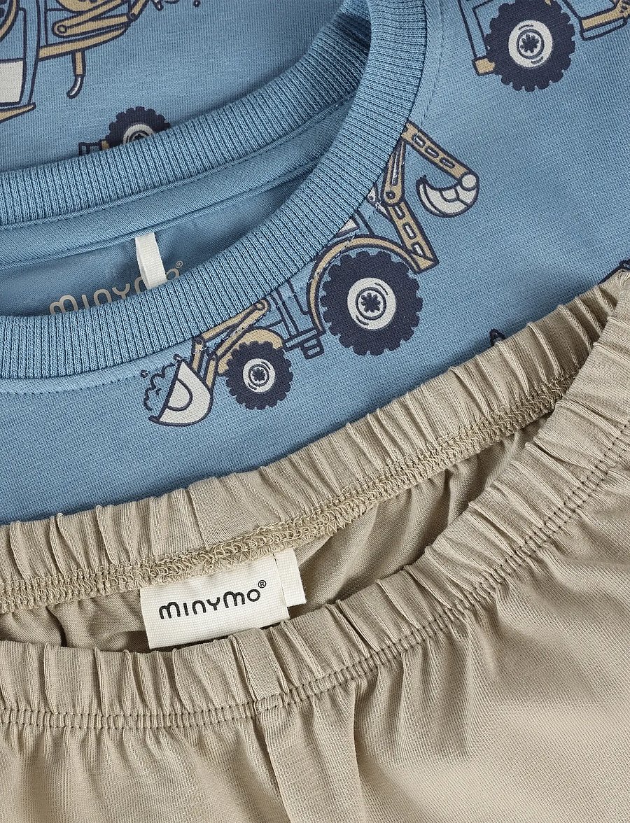 Minymo - Pyjamas LS Set AOP - pyjamasset - blue shadow - 4