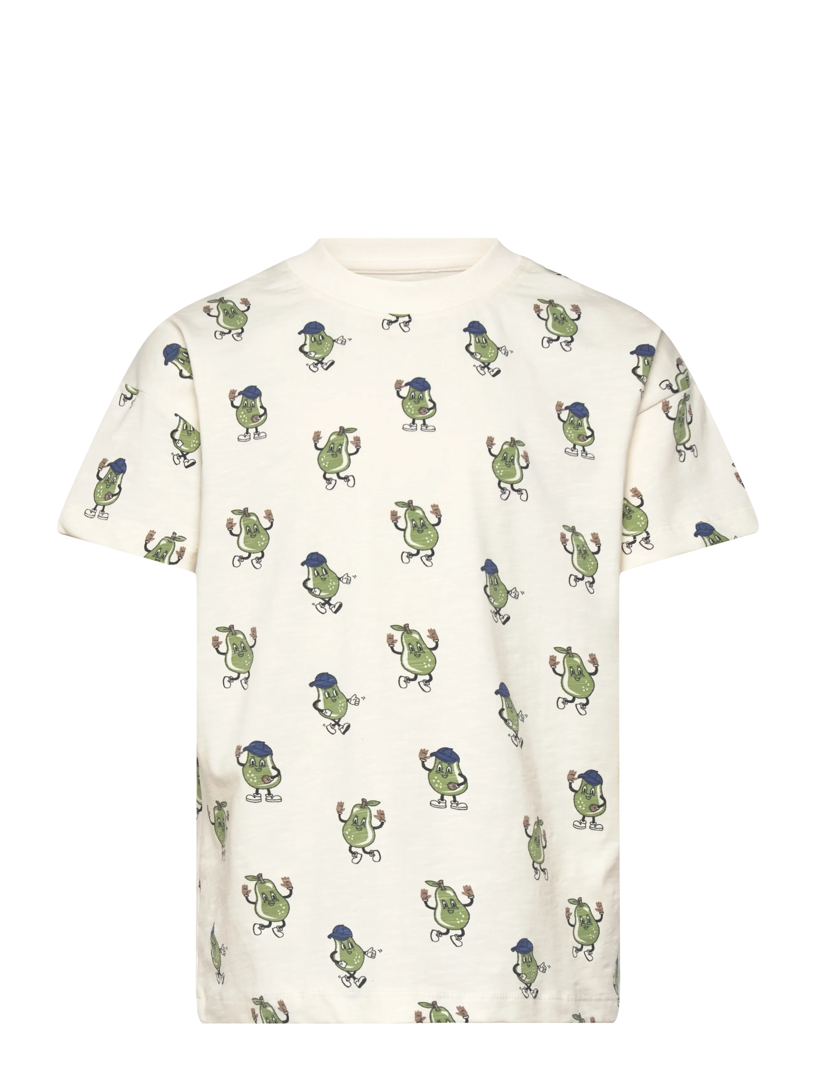 Minymo T-Shirt Ss Aop, 116, Cream, T-Shirts > Kortærmede, Børn