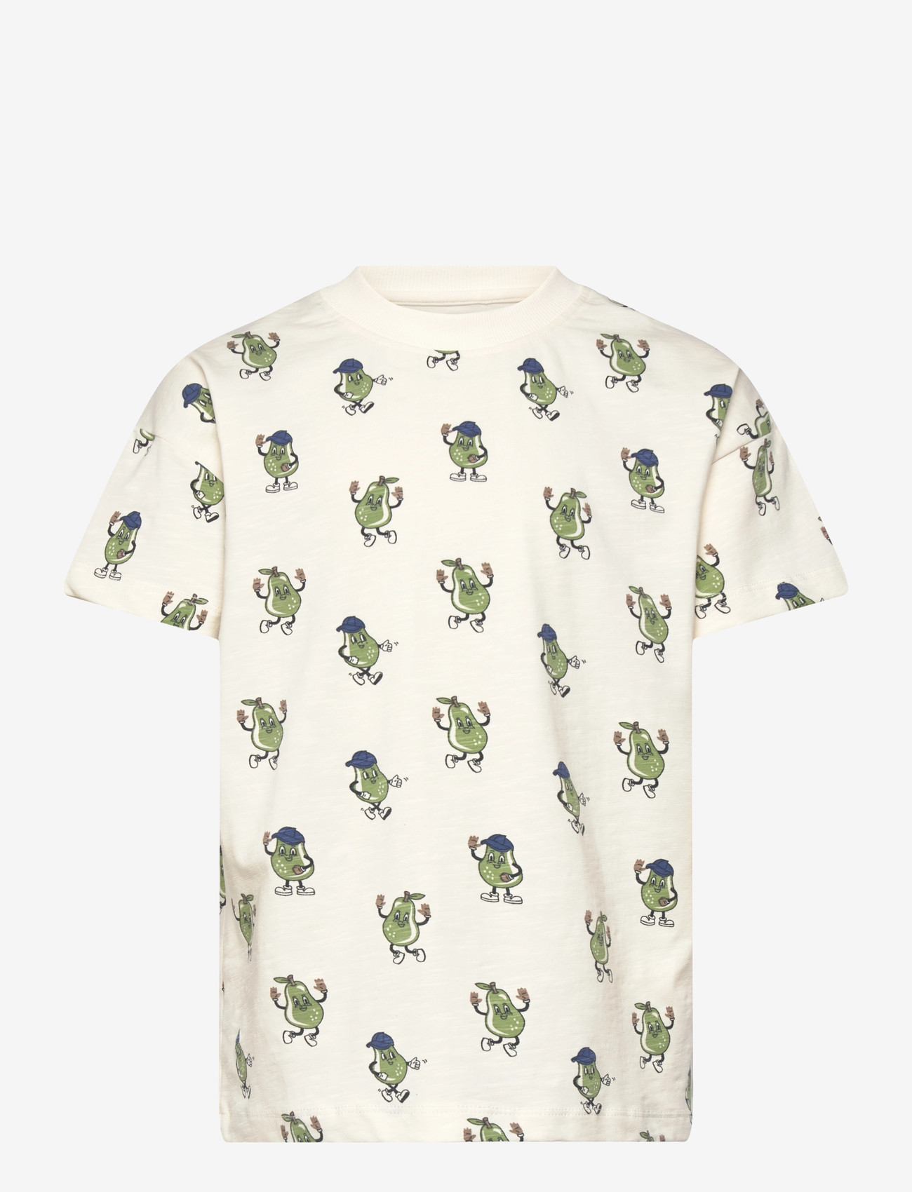 Minymo - T-shirt SS AOP - short-sleeved t-shirts - vanilla ice - 0