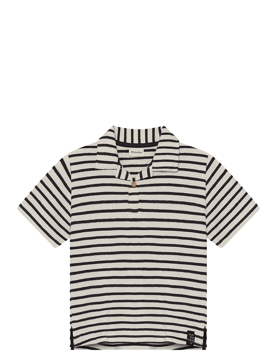 Minymo - Polo T-shirt SS Y/D - kortærmede poloer - vanilla ice - 1