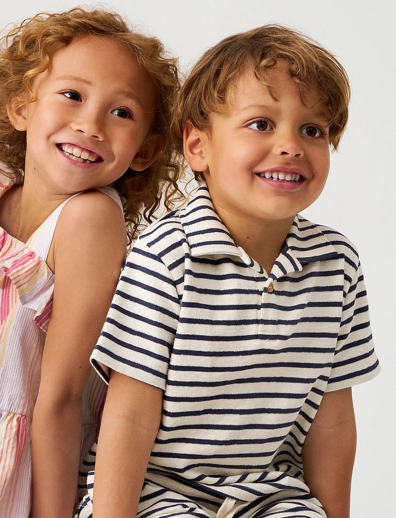 Minymo - Polo T-shirt SS Y/D - kurzärmelig - vanilla ice - 0