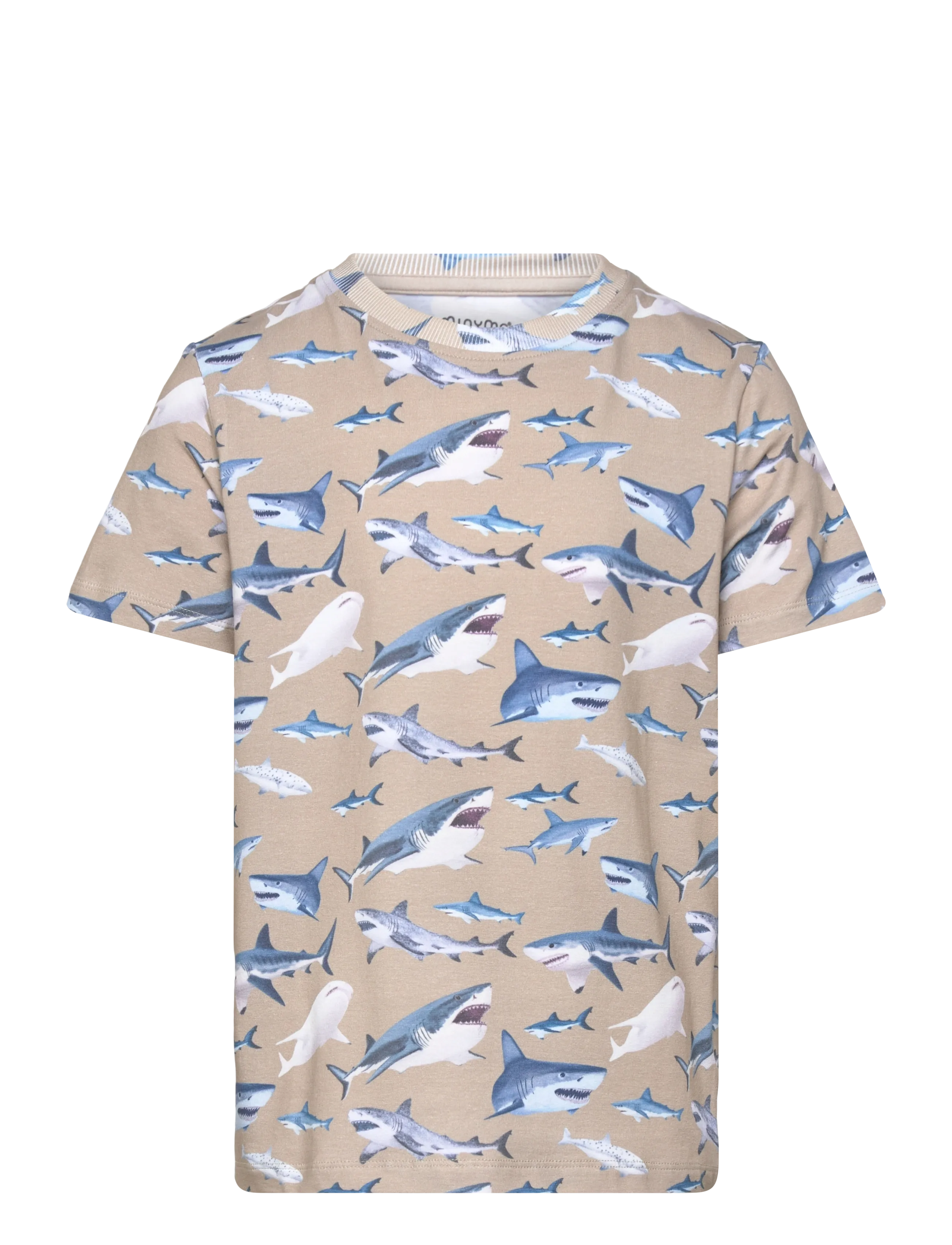 Minymo T-shirt SS AOP - Riided - WHITE PEPPER / beige