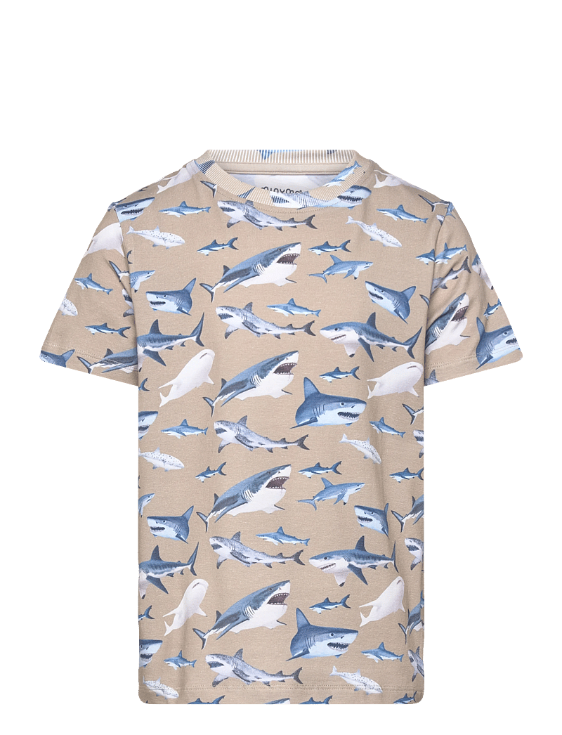 Minymo - T-shirt SS AOP - kortærmede t-shirts - white pepper - 0