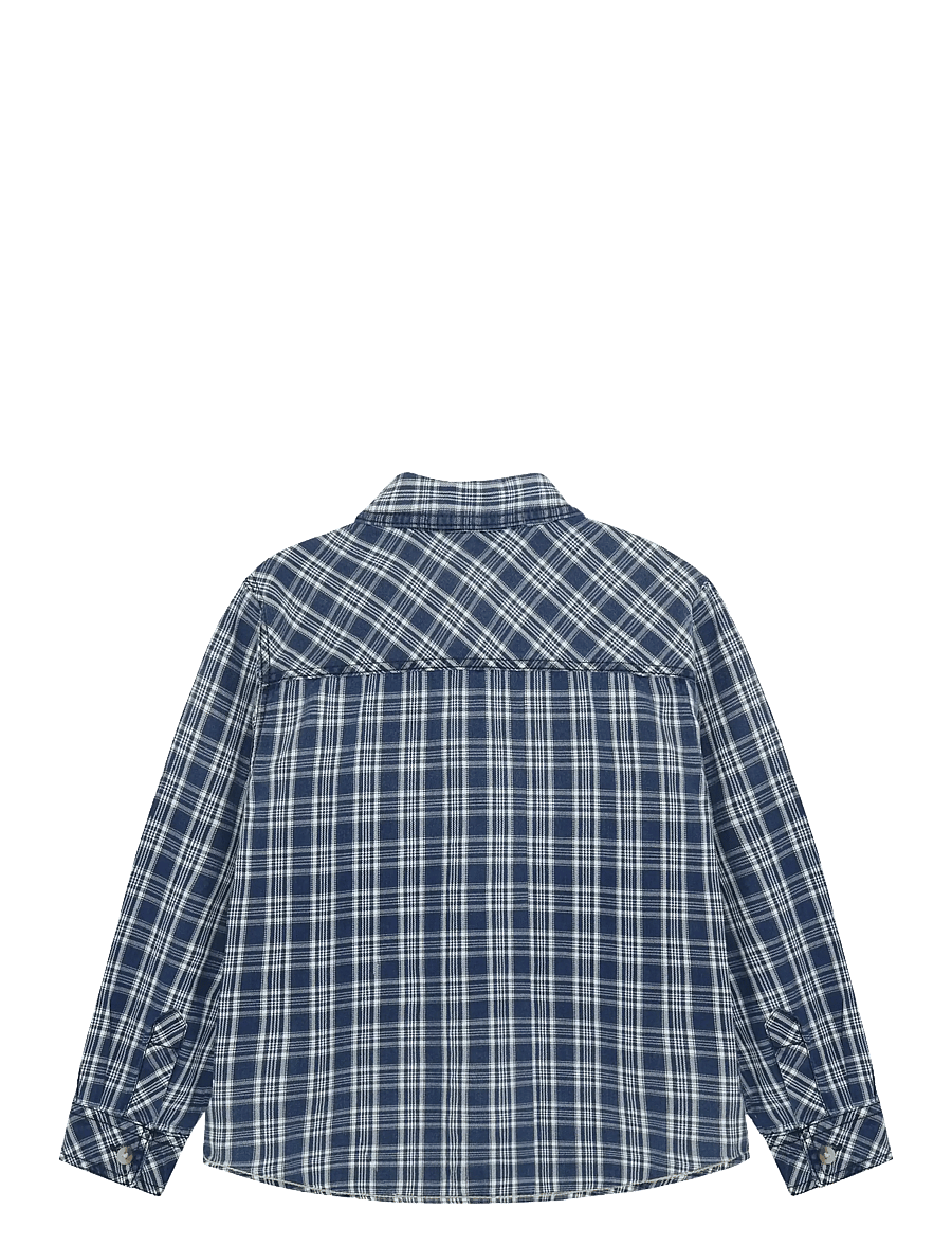 Minymo - Shirt LS Check - långärmade skjortor - dutch blue - 2