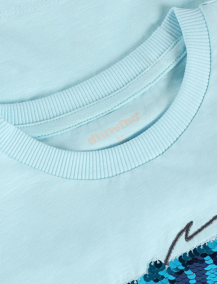 Minymo - T-shirt SS - kortærmede t-shirts - aqua-esque - 3