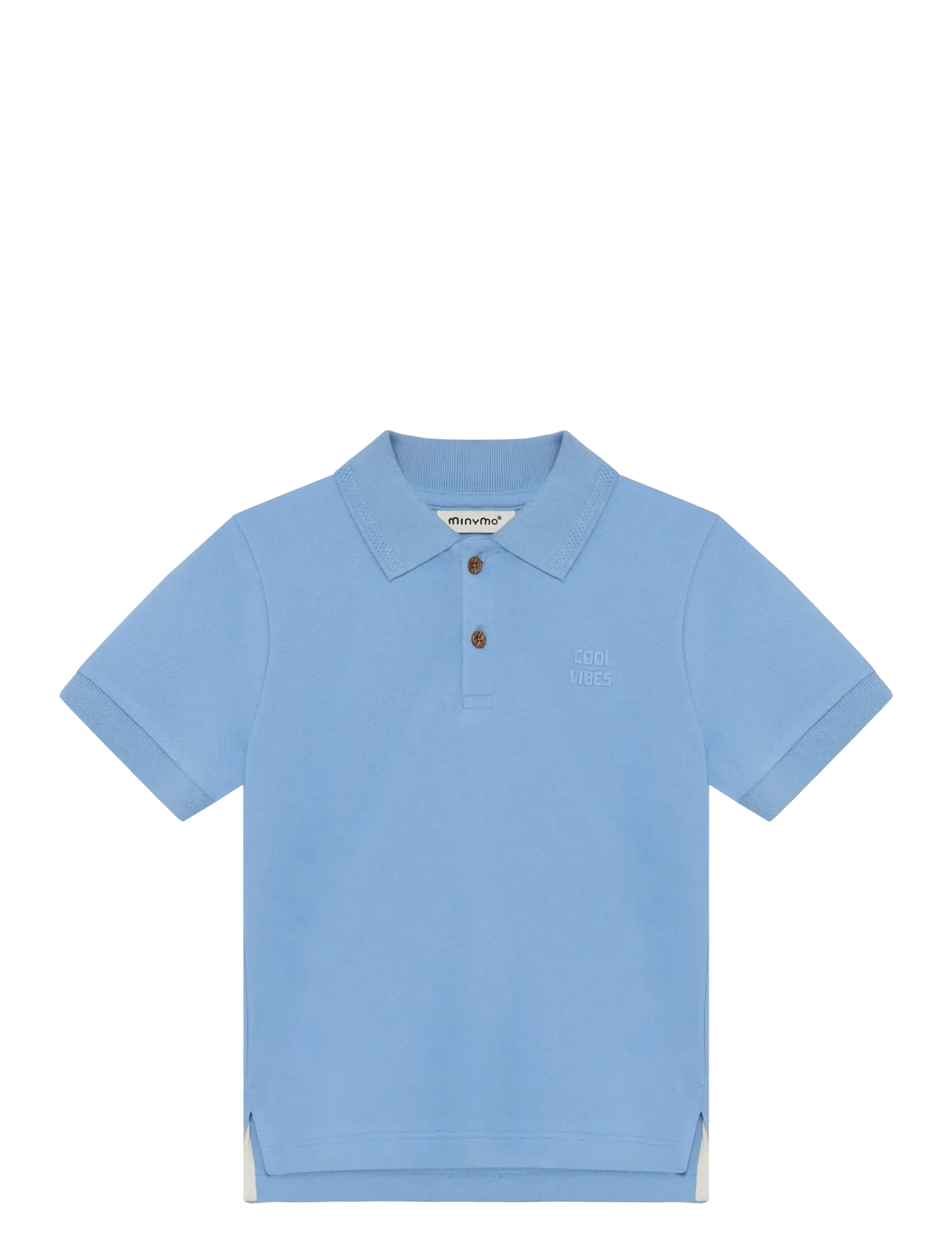 Minymo Polo T-Shirt Ss, 104, Shirts, Blau - Short-sleeved Kinder