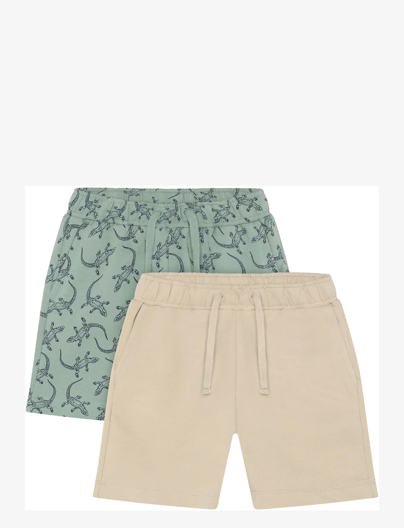 Minymo - Shorts Sweat 2-Pack - suvised sooduspakkumised - lily pad - 0