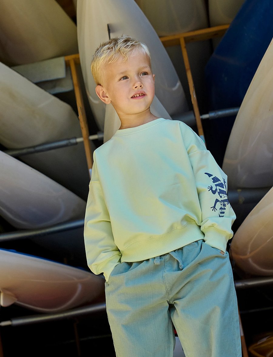 Minymo - Pants Ribstop - baby trousers - lily pad - 0