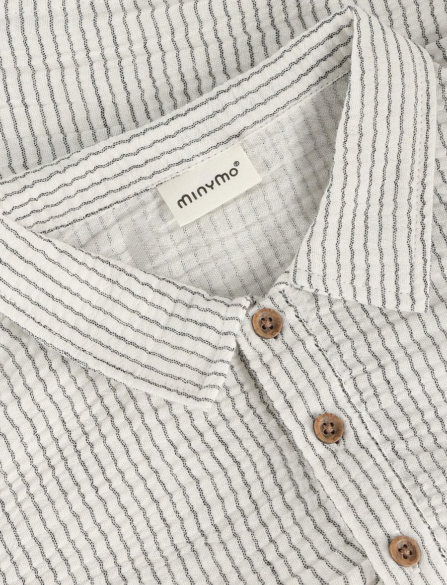 Minymo - Shirt SS Y/D - kurzärmelig - odyssey gray - 3