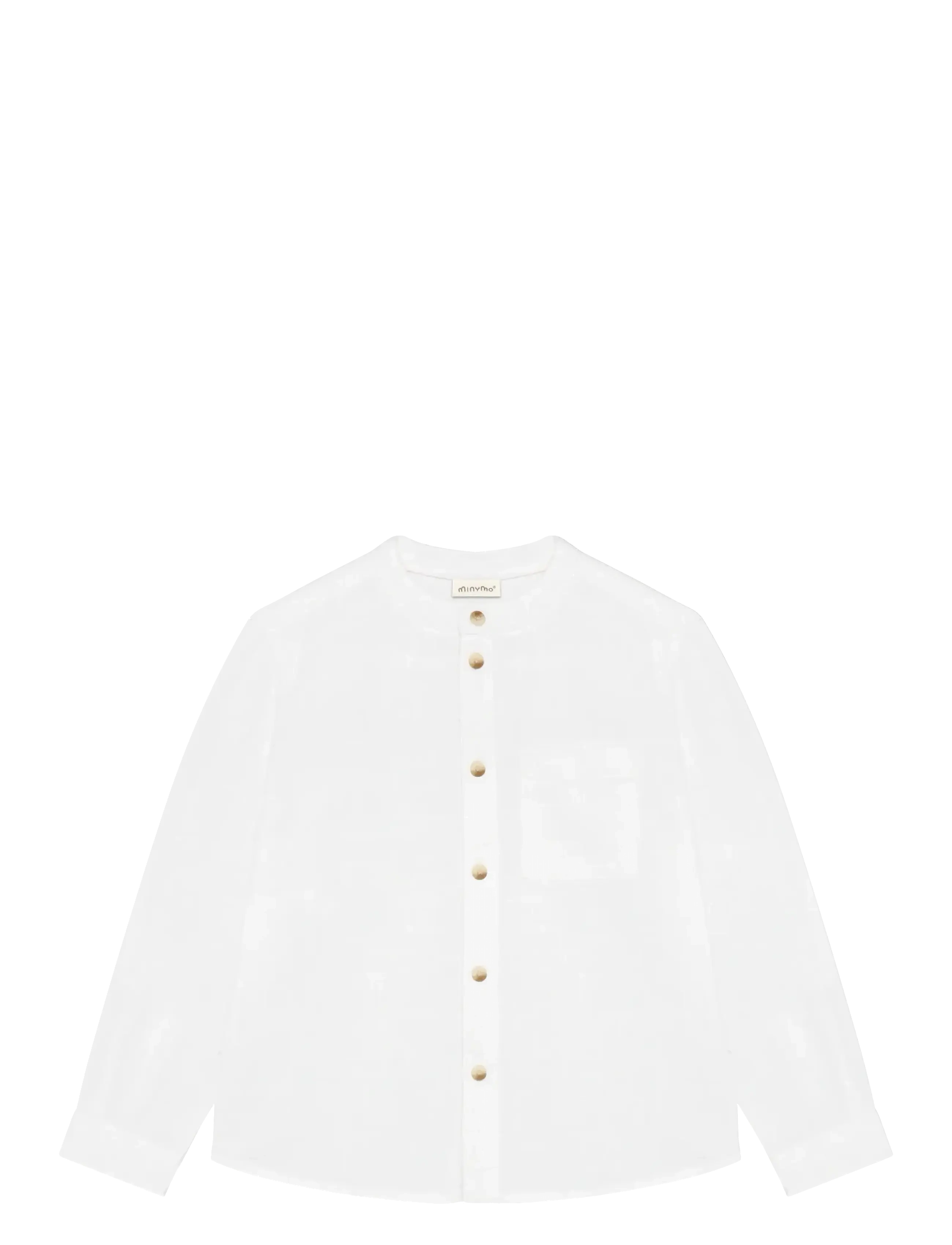 Minymo Shirt LS - Barn 98-134 - BRIGHT WHITE / white