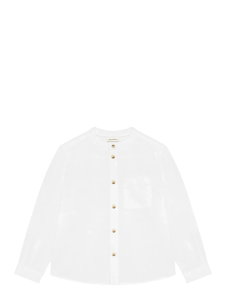 Minymo - Shirt LS - pikkade varrukatega särgid - bright white - 1