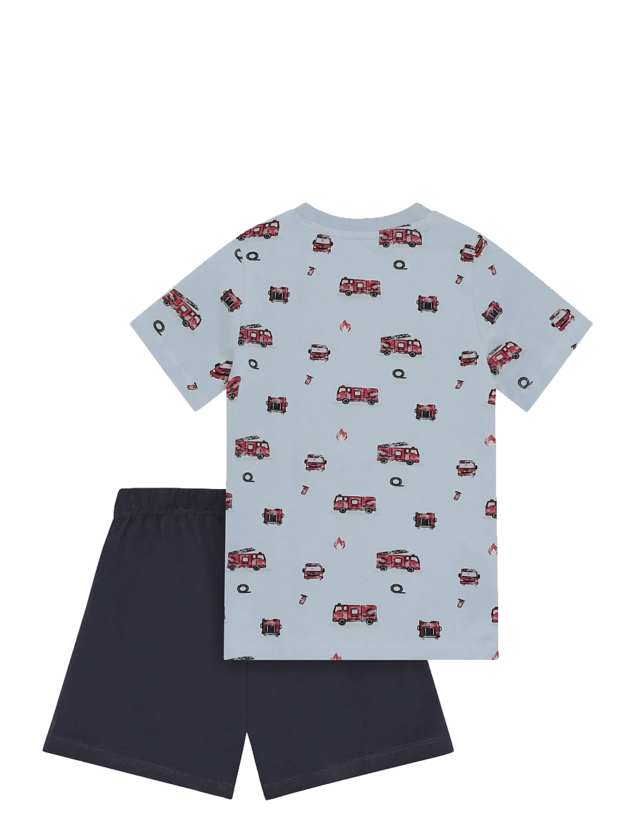 Minymo - T-shirt+Short Set AOP - sets met t-shirt met korte mouw - niagara mist - 1