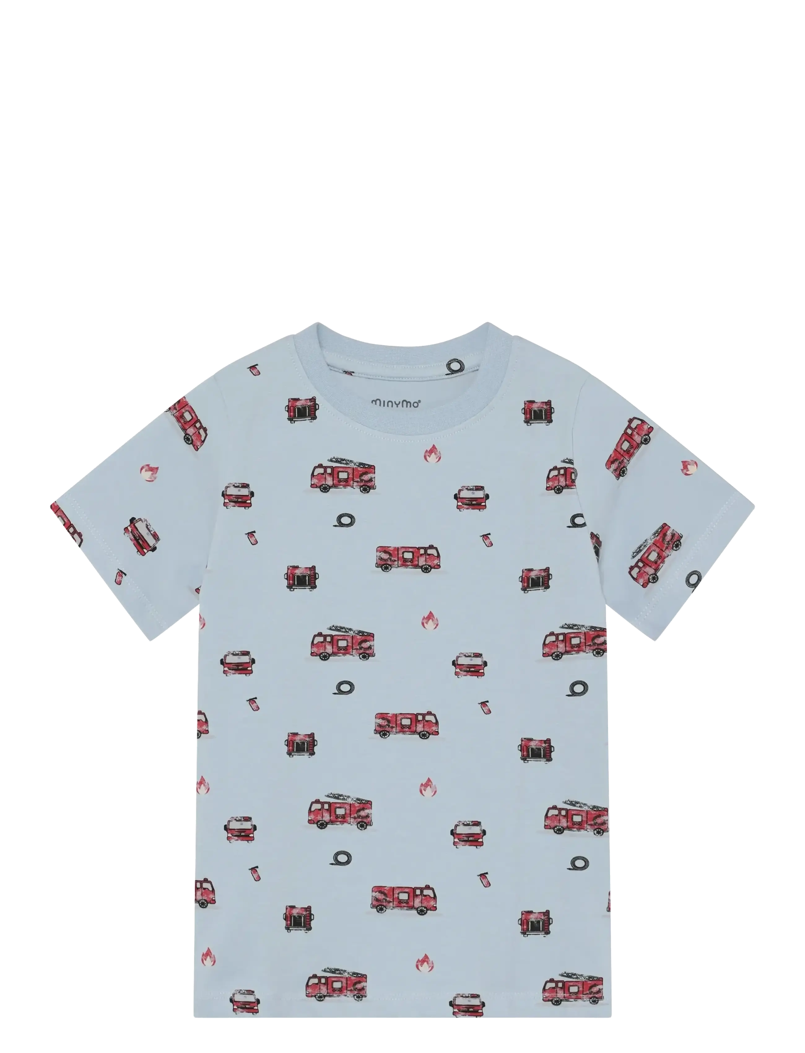 Minymo - T-shirt+Short Set AOP - sets with short-sleeved t-shirt - niagara mist - 2