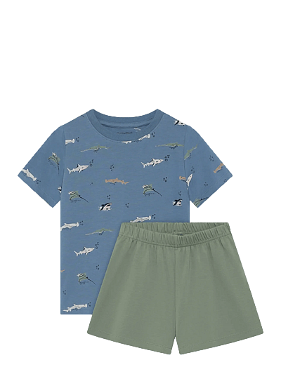 Minymo T-shirt+Short Set AOP - Komplektai su marškinėliais trumpomis rankovėmis - BLUE SHADOW / blue