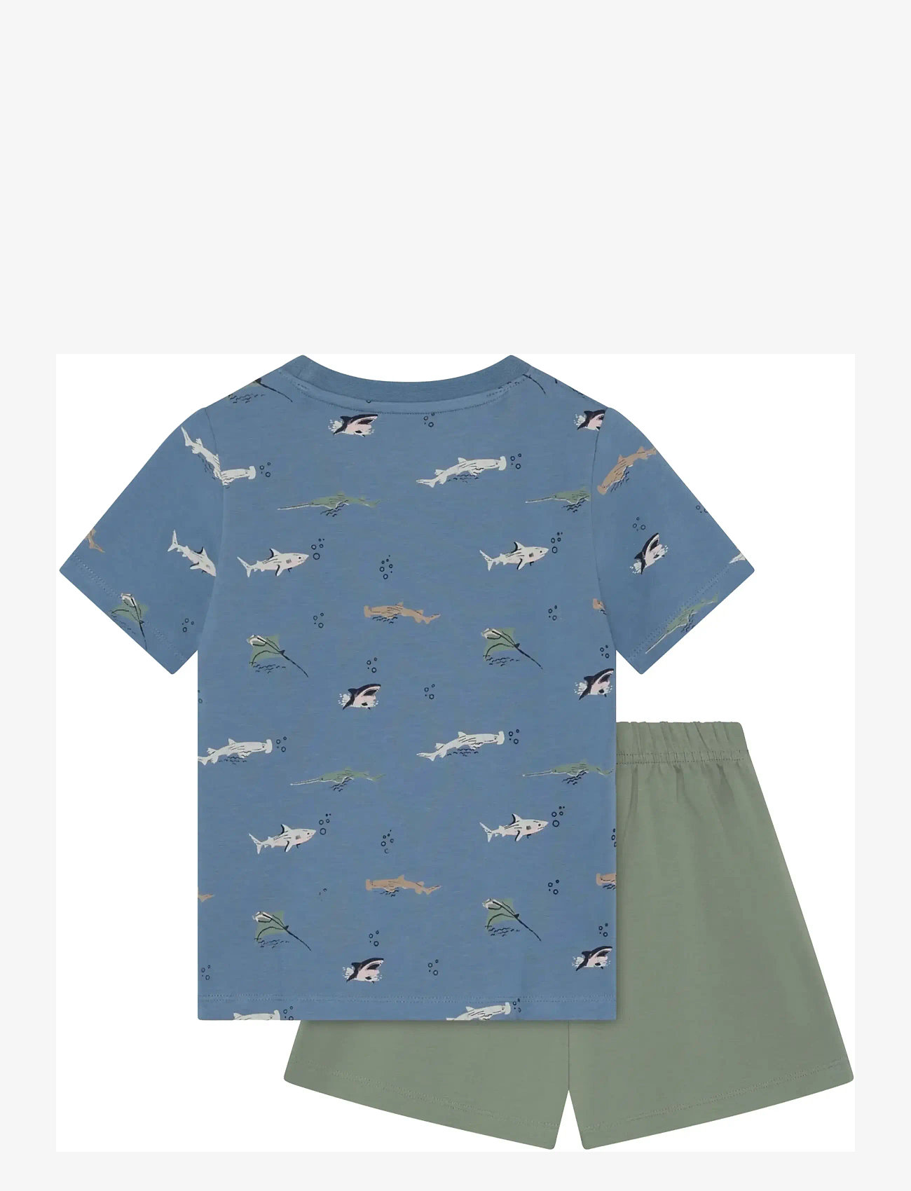 Minymo - T-shirt+Short Set AOP - lühikeste varrukatega t-särkide komplektid - blue shadow - 1