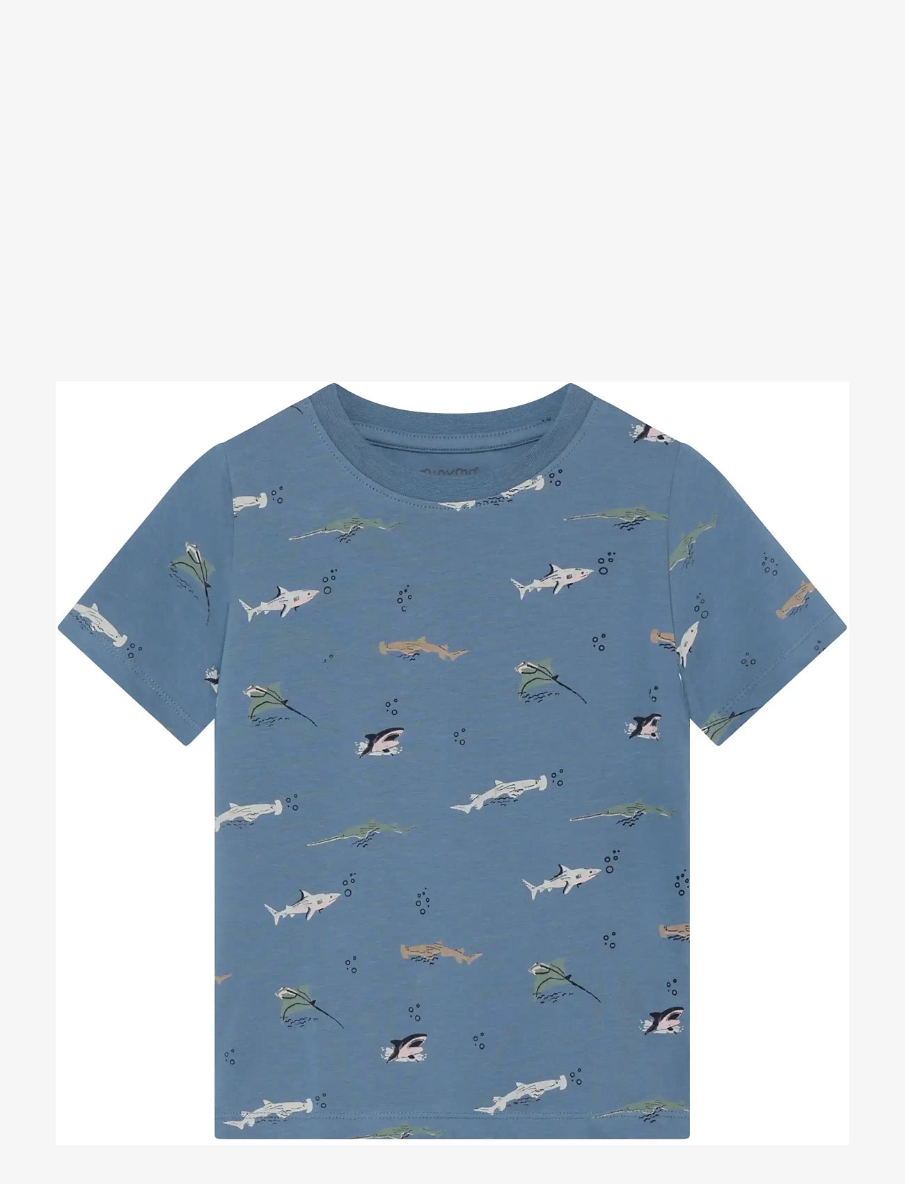 Minymo - T-shirt+Short Set AOP - lühikeste varrukatega t-särkide komplektid - blue shadow - 2