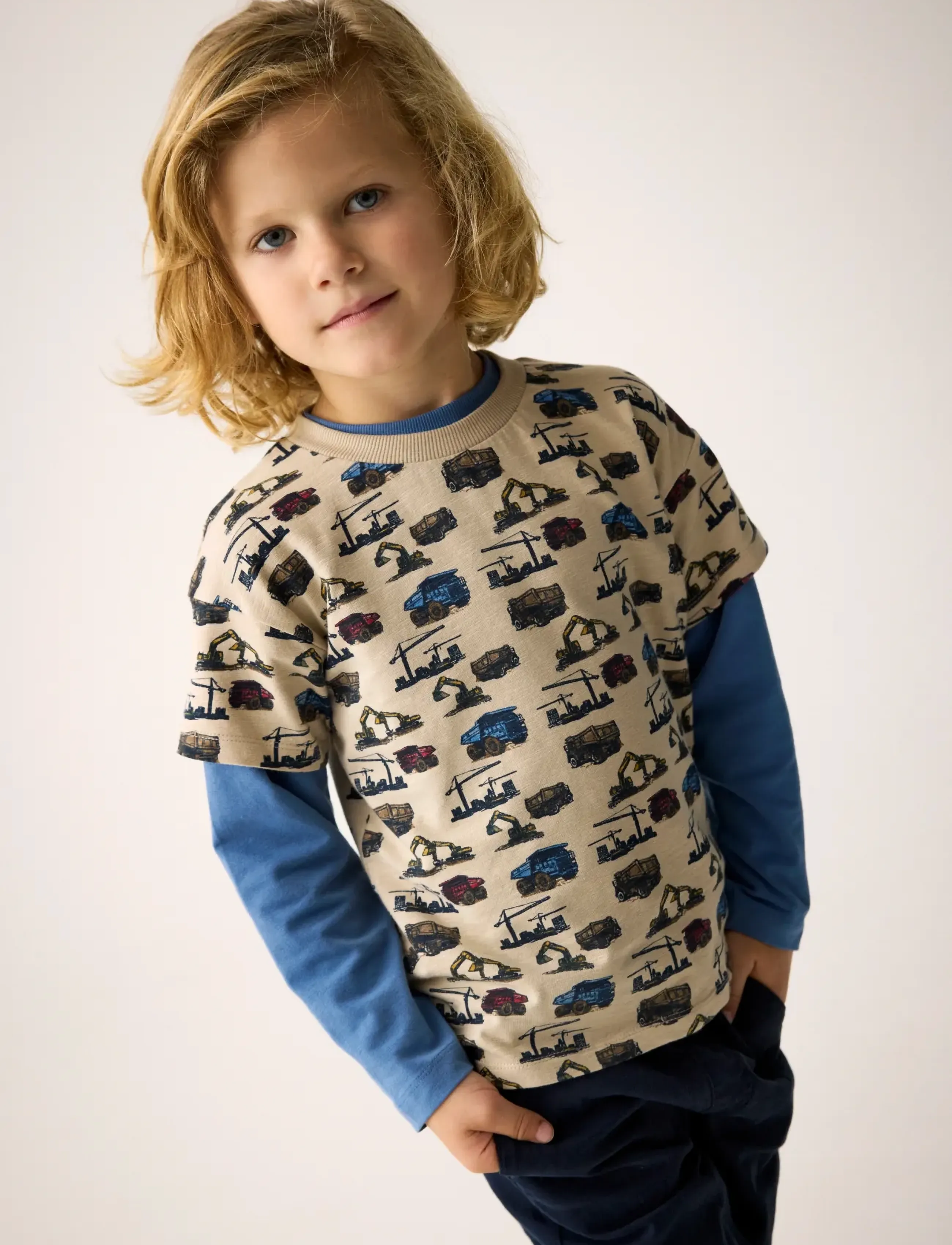 Minymo T-Shirt Ls, 140, Blue, T-Shirts > Langærmede T-shirts, Børn