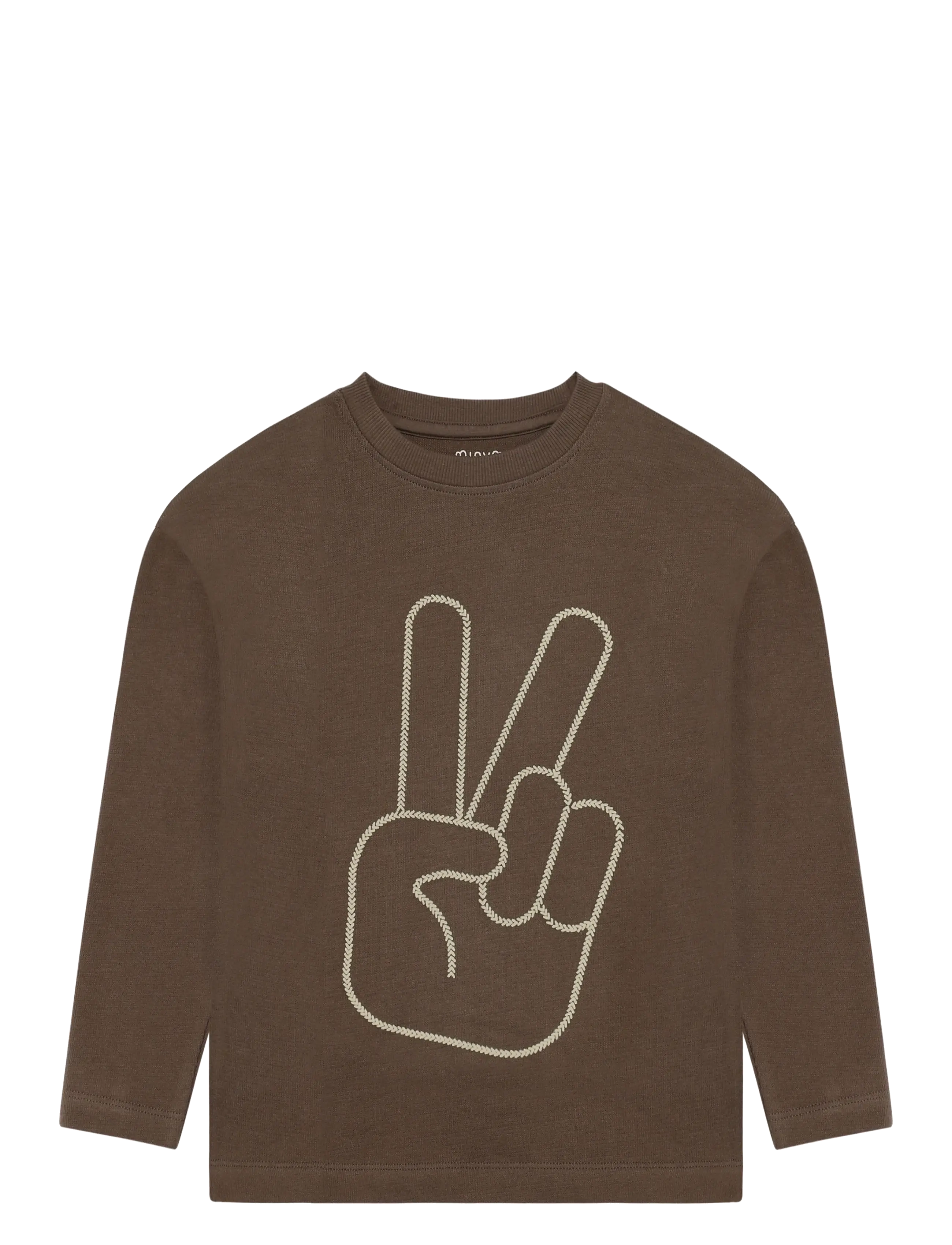 Minymo T-shirt LS - Oberteile - CHOCOLATE CHIP / brown