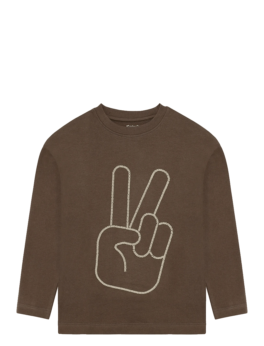 Minymo - T-shirt LS - langärmelig - chocolate chip - 1