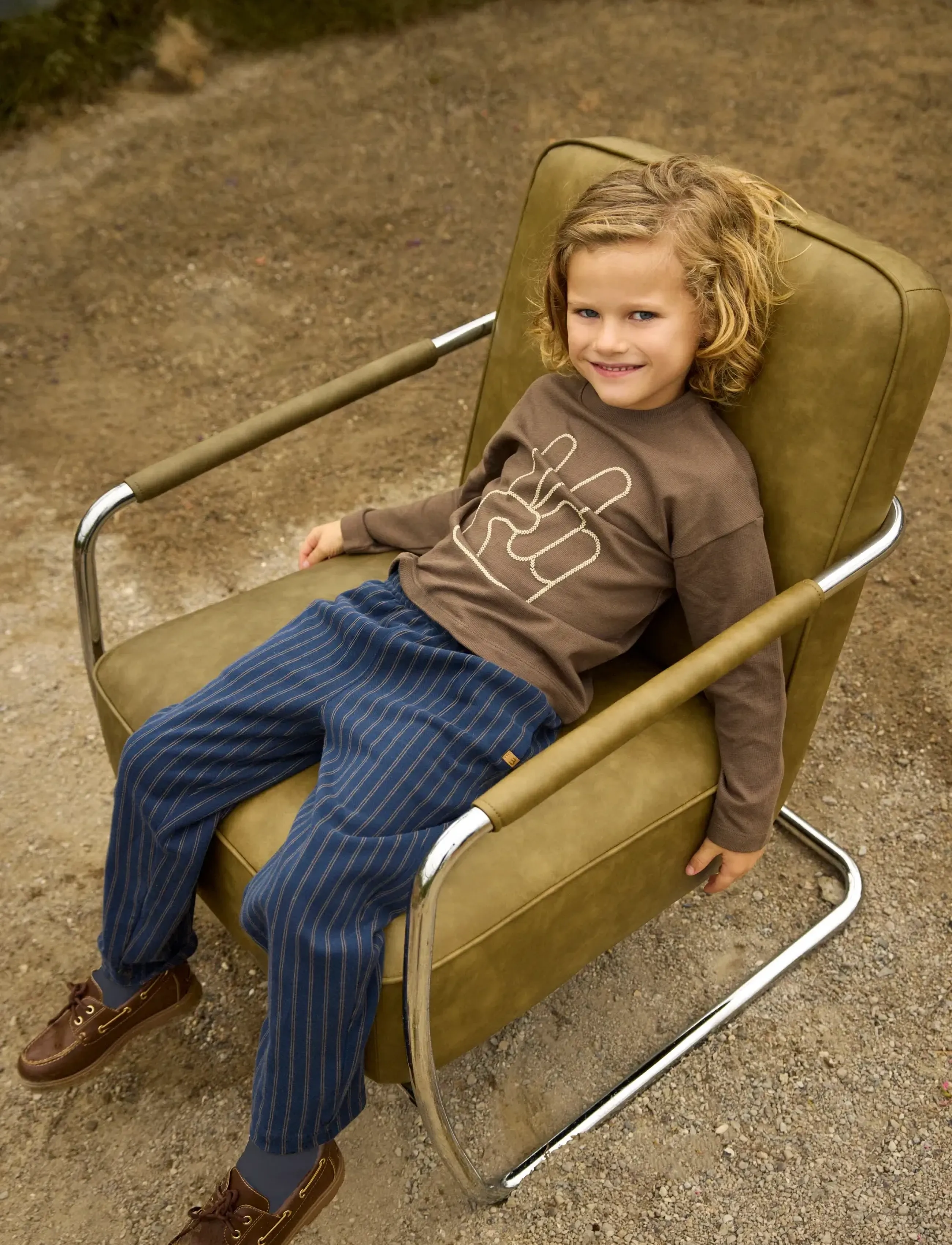 Minymo T-Shirt Ls, 110, Brown, T-Shirts > Langærmede T-shirts, Børn