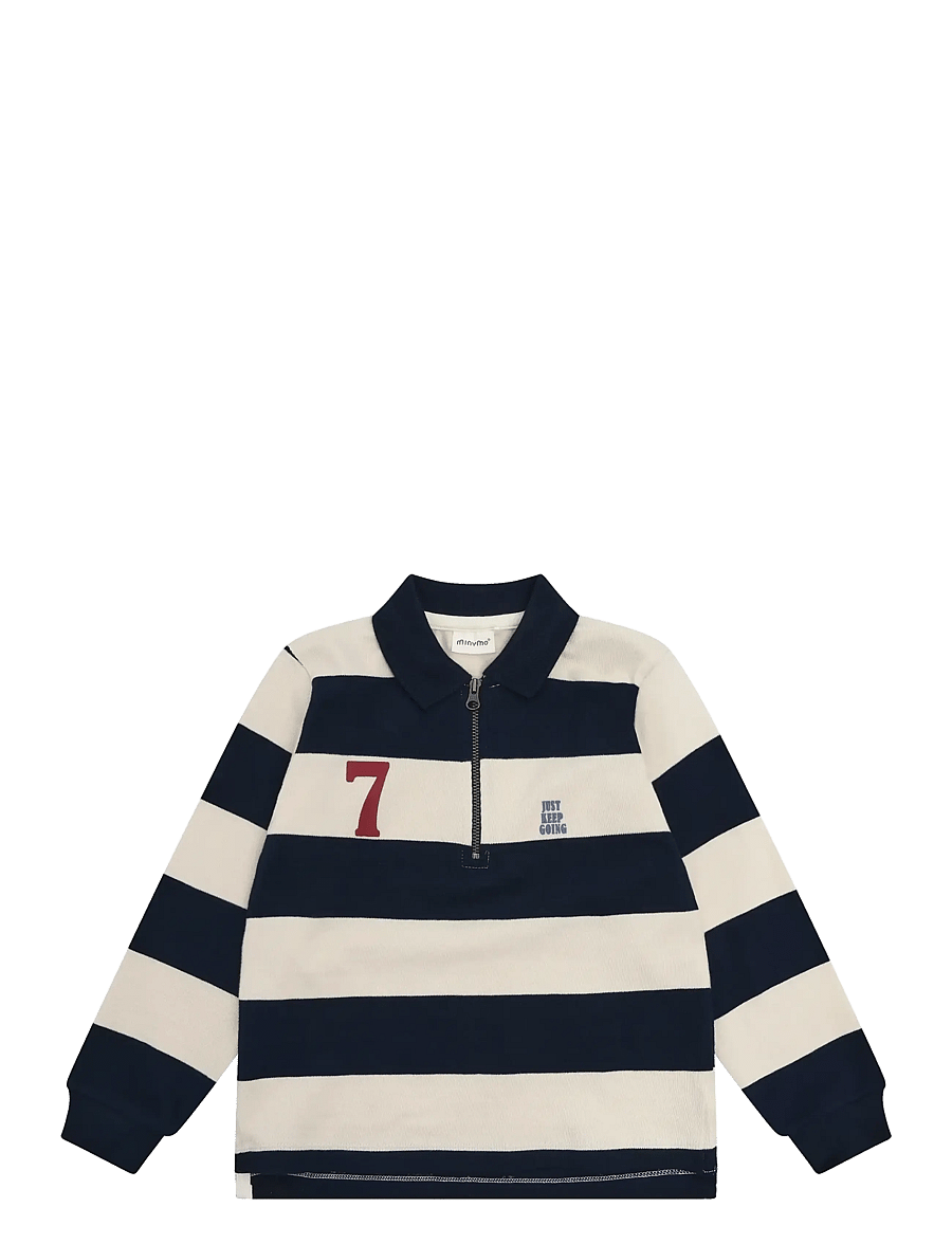 Minymo - Polo T-shirt LS Y/D - lange mouwen poloshirt - dark sapphire - 0