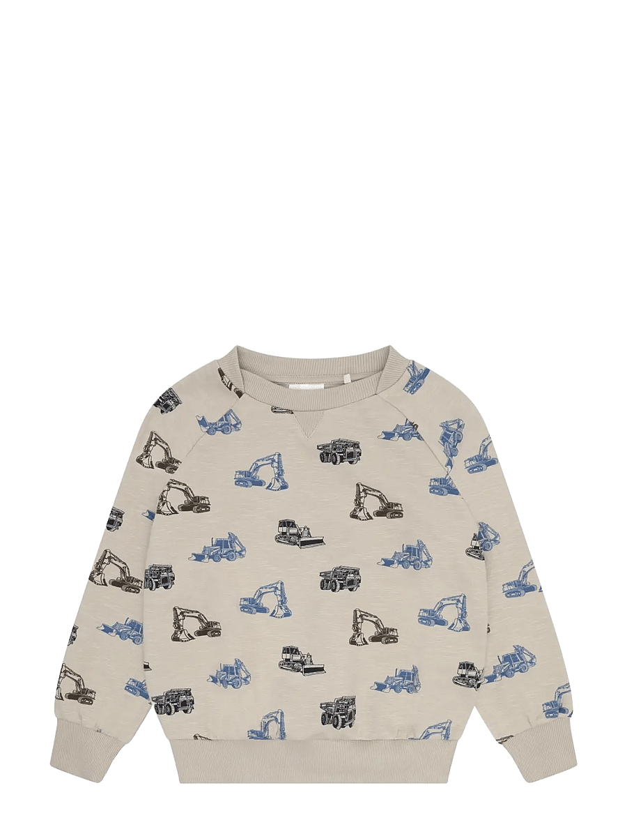 Minymo - Sweatshirt LS AOP - sweatshirts - feather gray - 0