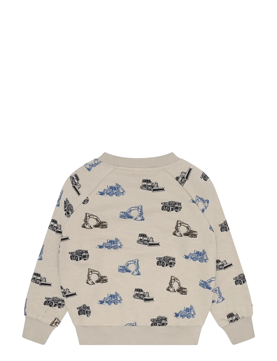 Minymo - Sweatshirt LS AOP - sweatshirts - feather gray - 1