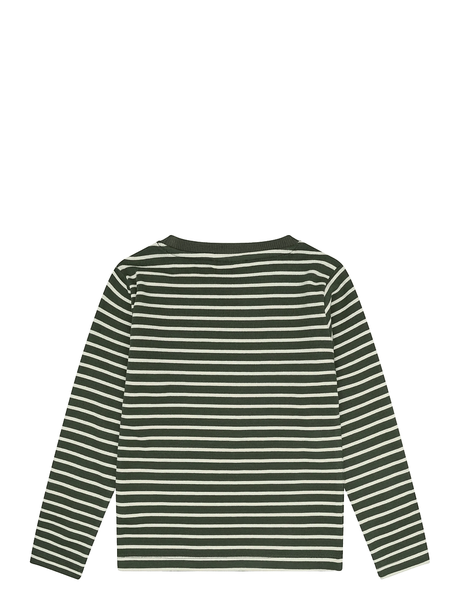 Minymo - T-shirt LS Y/D Rib - långärmade t-shirts - beetle - 1
