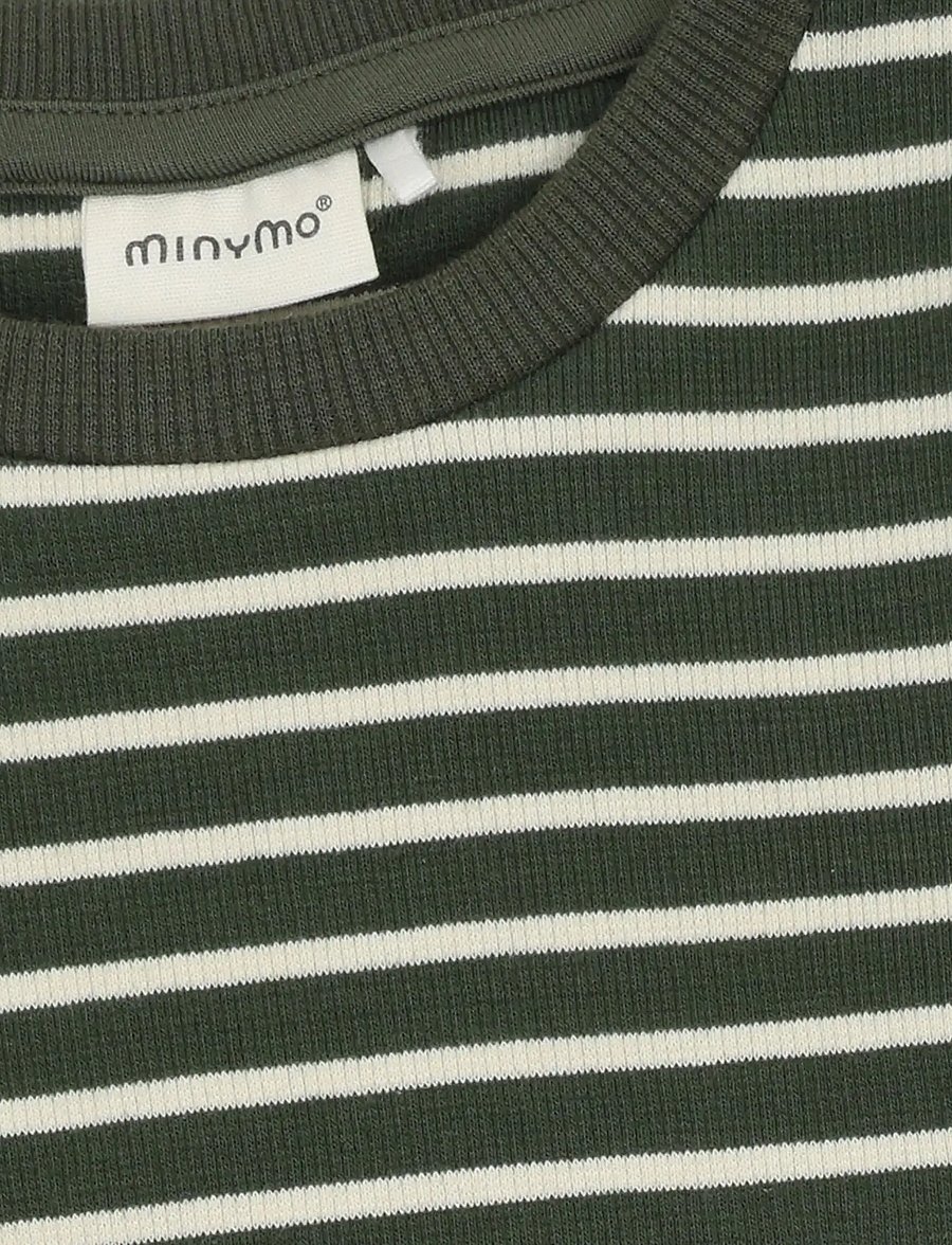 Minymo - T-shirt LS Y/D Rib - långärmade t-shirts - beetle - 2