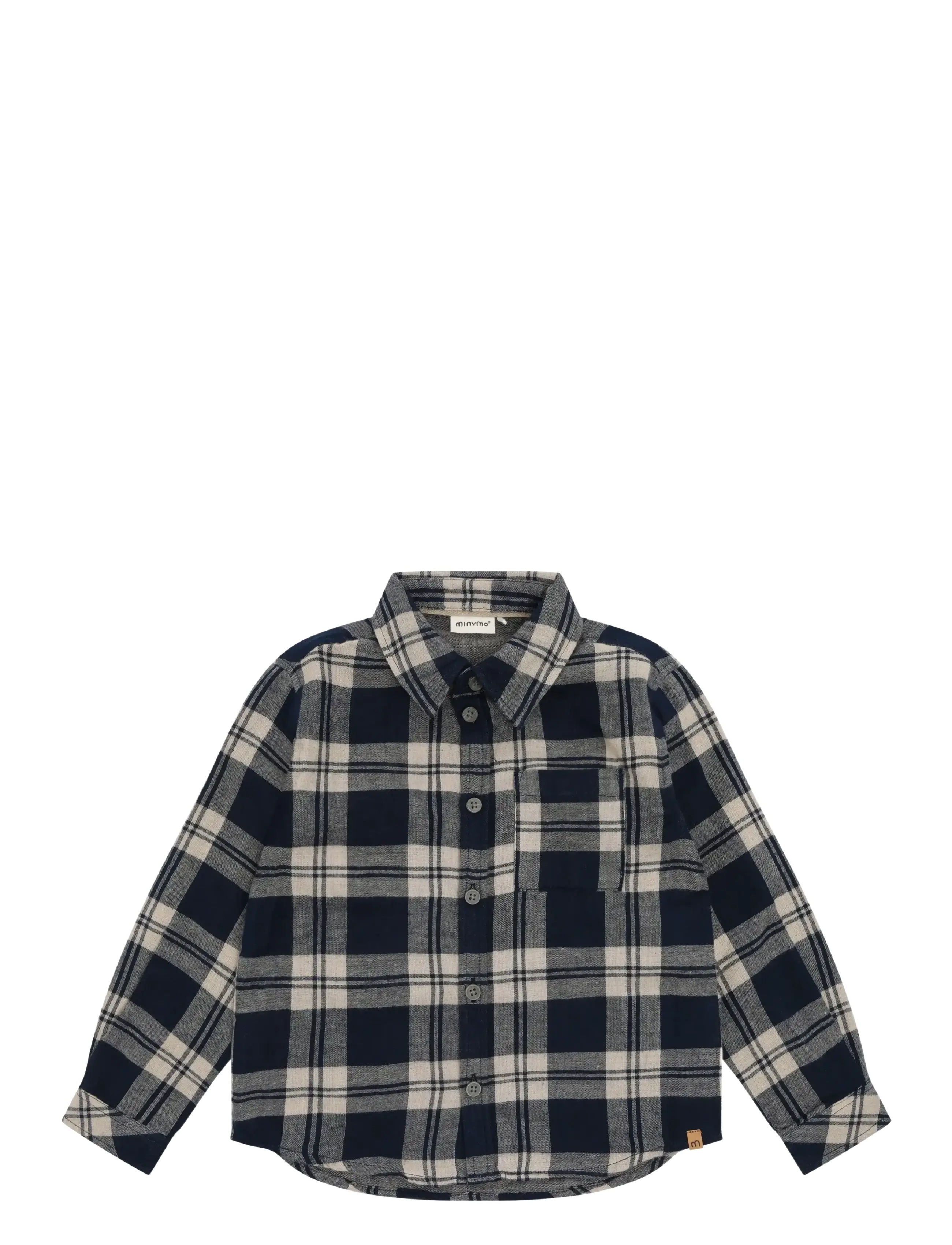 Minymo Shirt LS Check - Kleidung - DARK SAPPHIRE / navy