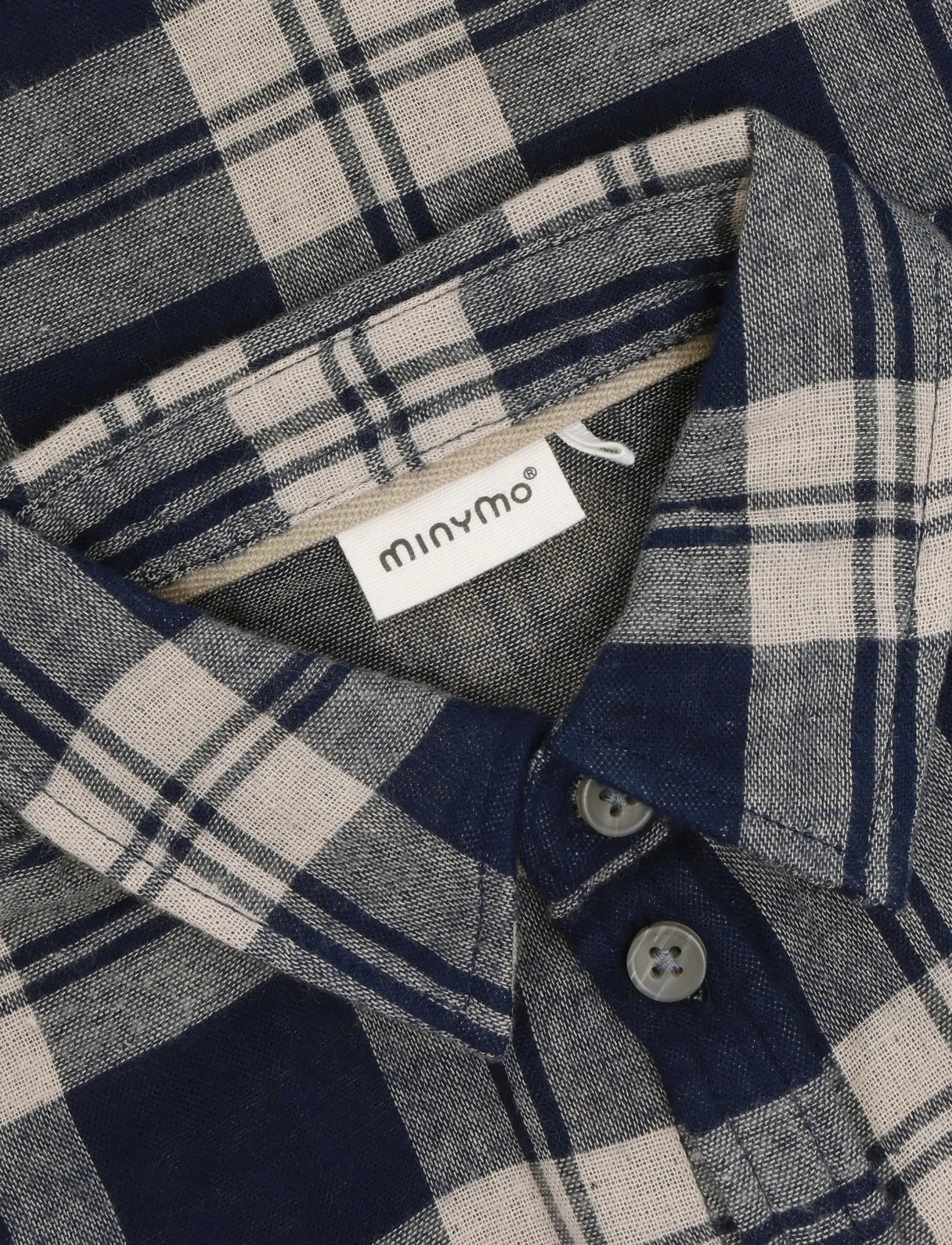 Minymo - Shirt LS Check - dark sapphire - 4