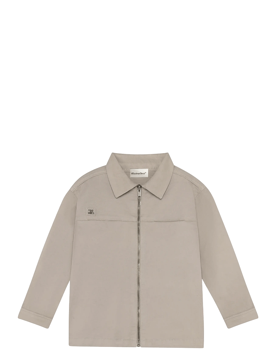 Minymo - Shirt LS Twill - langärmlige hemden - feather gray - 0