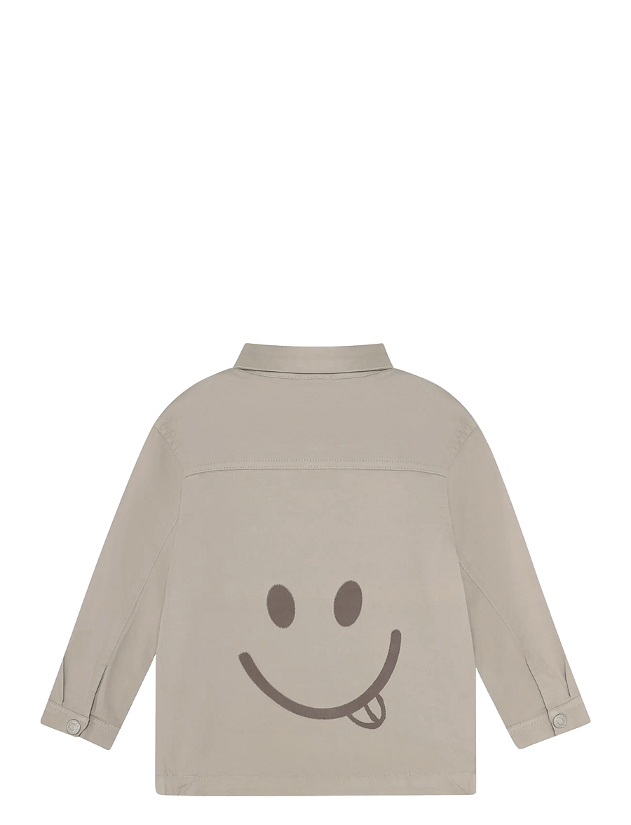 Minymo - Shirt LS Twill - langärmlige hemden - feather gray - 1