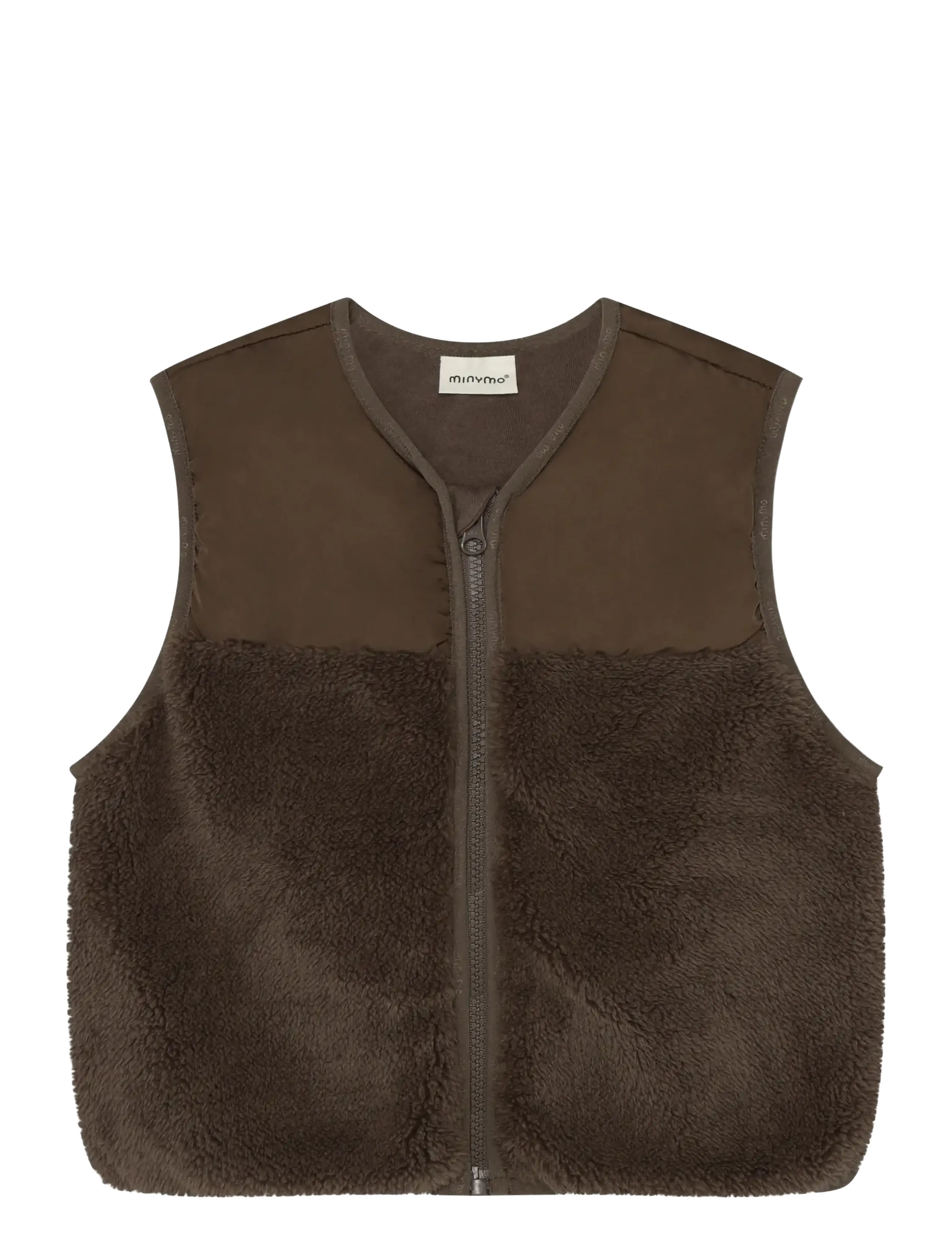 Minymo Vest Teddy w. Lining - Minymo - CHOCOLATE CHIP / brown