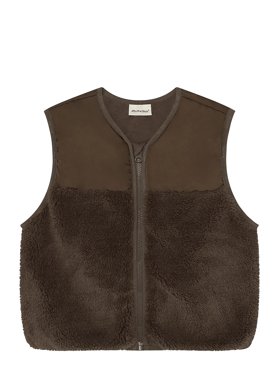 Minymo - Vest Teddy w. Lining - osta vanuse järgi - chocolate chip - 1