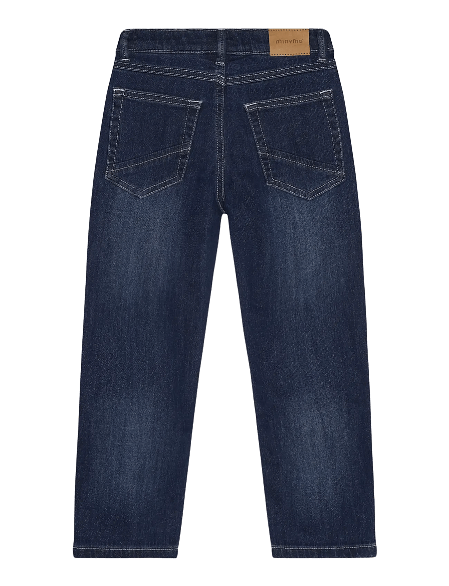 Minymo - Pants Sweat Denim - Įprasto kirpimo džinsai - dark sapphire - 1