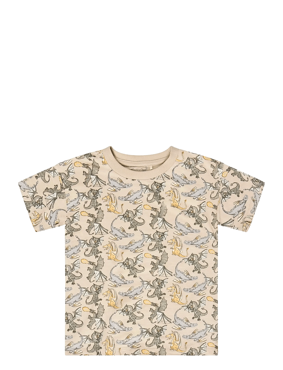 Minymo - T-shirt SS AOP - kurzärmelige - feather gray - 1