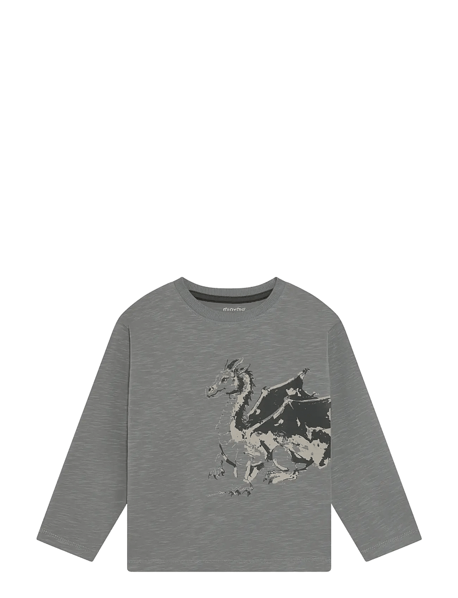 Minymo - T-shirt LS - langärmelig - profile gray - 0