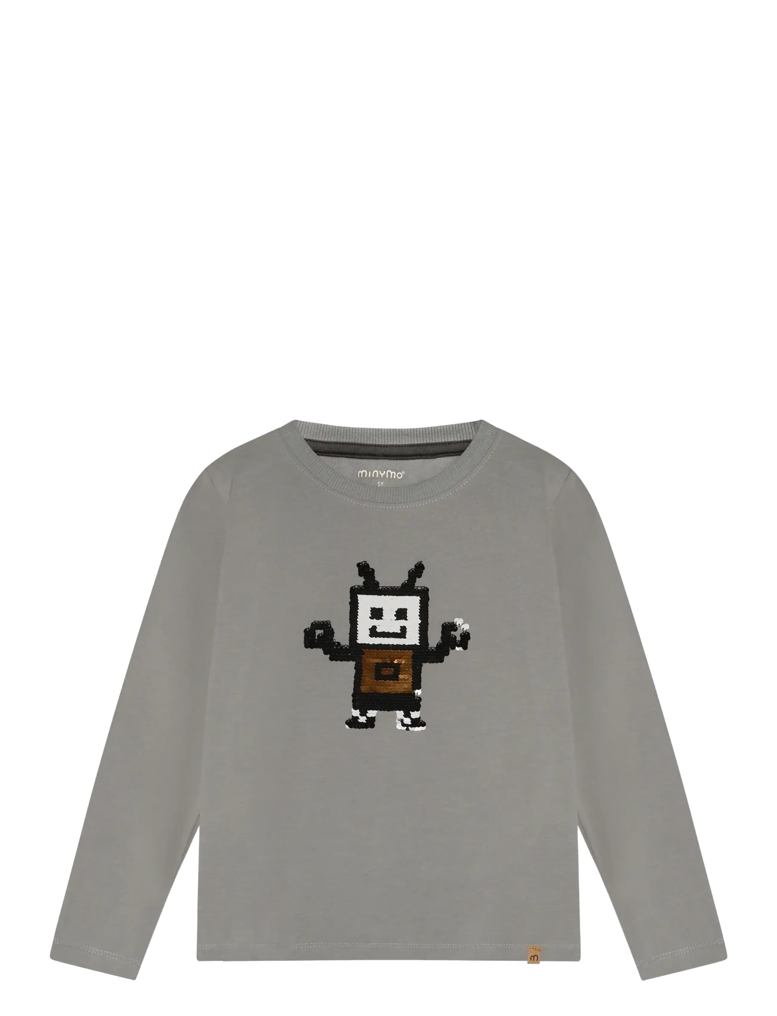 Minymo T-shirt LS - Överdelar - PROFILE GRAY / grey