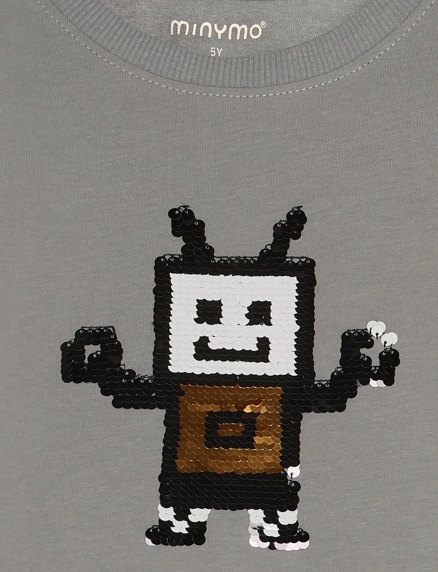 Minymo - T-shirt LS - langärmelig - profile gray - 2