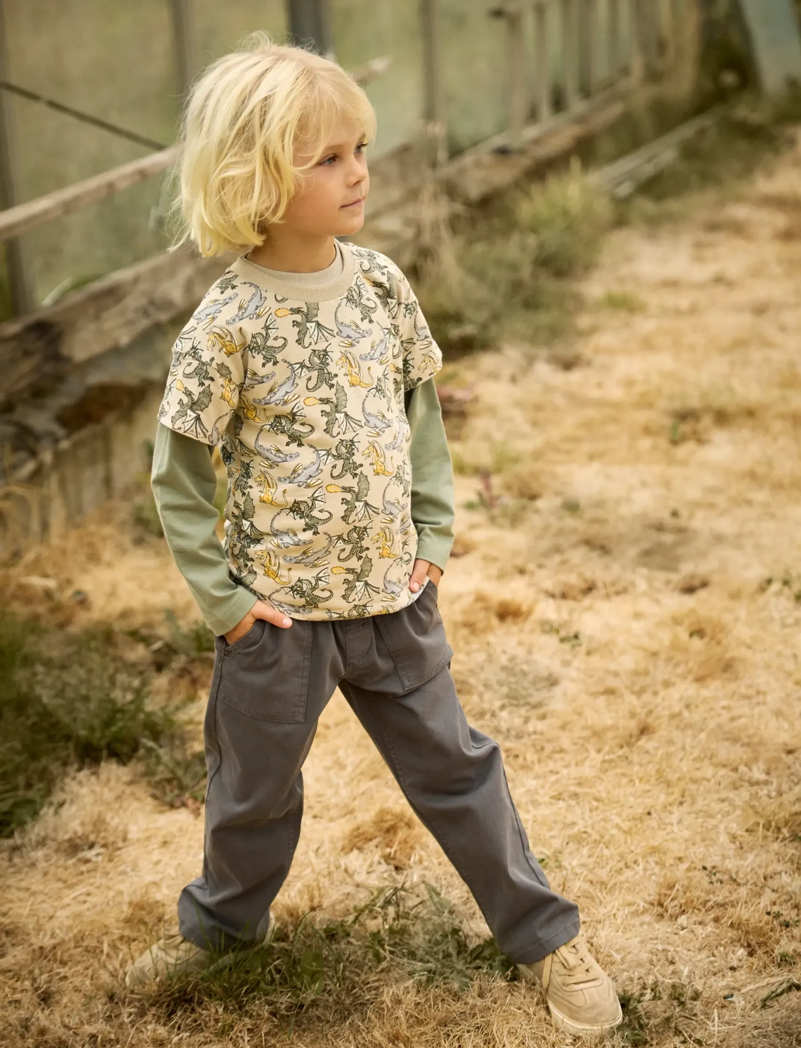 Minymo T-shirt LS - Langærmede T-shirts - SHADOW / khaki/green