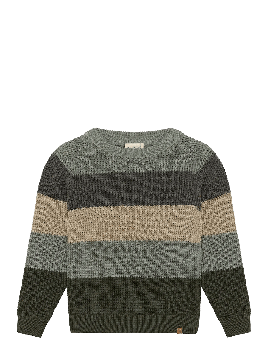 Minymo - Pullover LS Knit - trøjer - beetle - 0