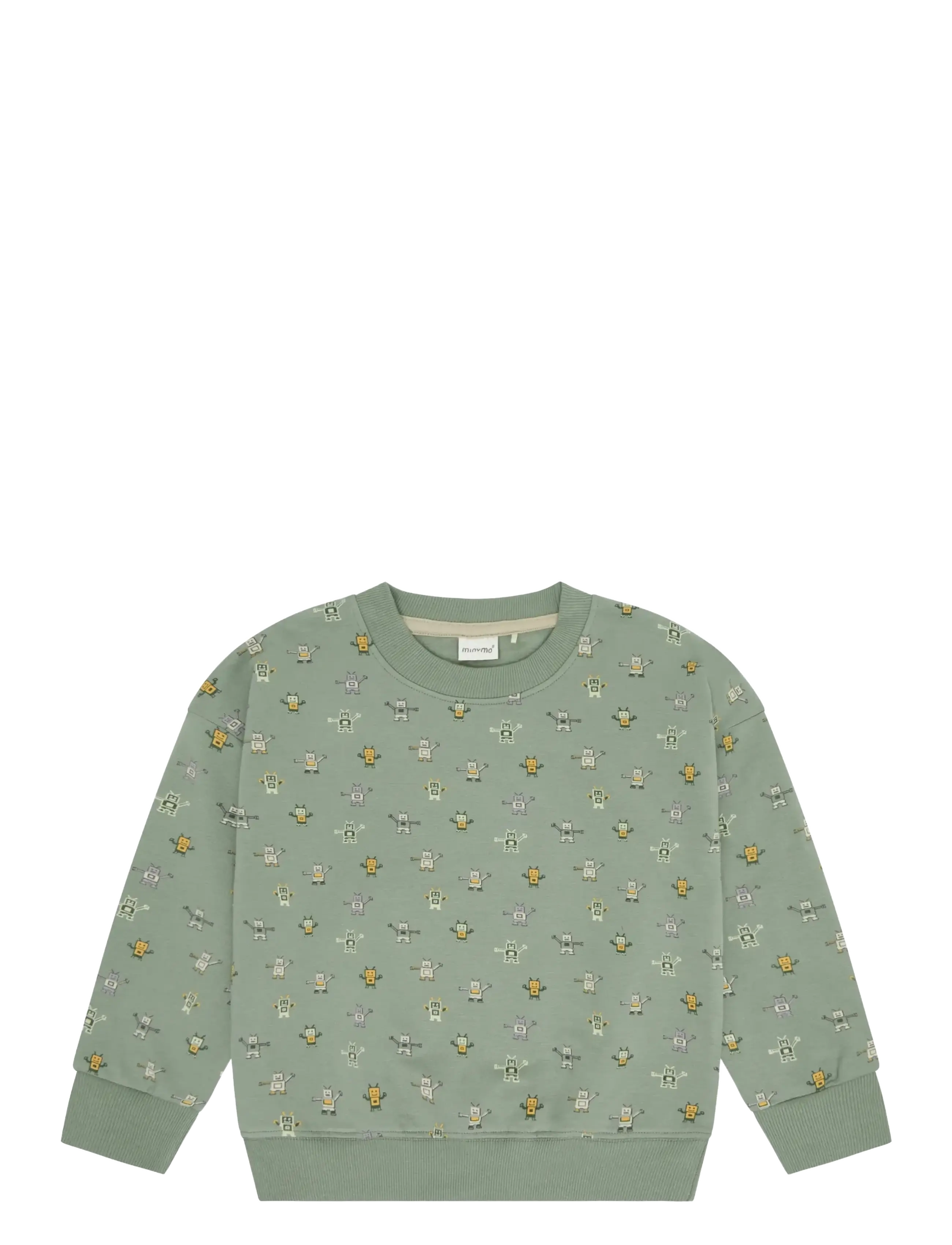 Minymo Sweatshirt LS AOP - Jumpers - SHADOW / green