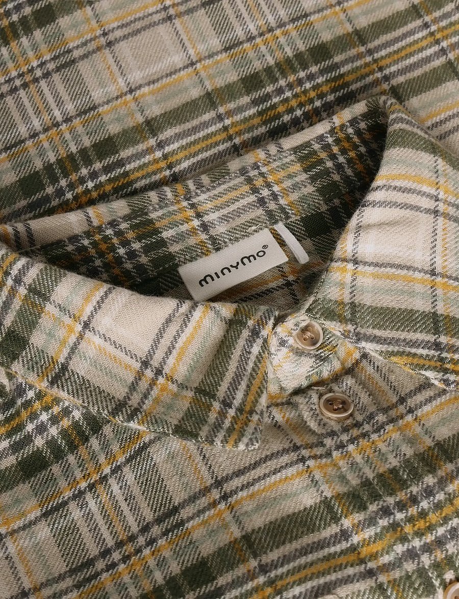 Minymo - Shirt LS Check - langärmlige hemden - feather gray - 3