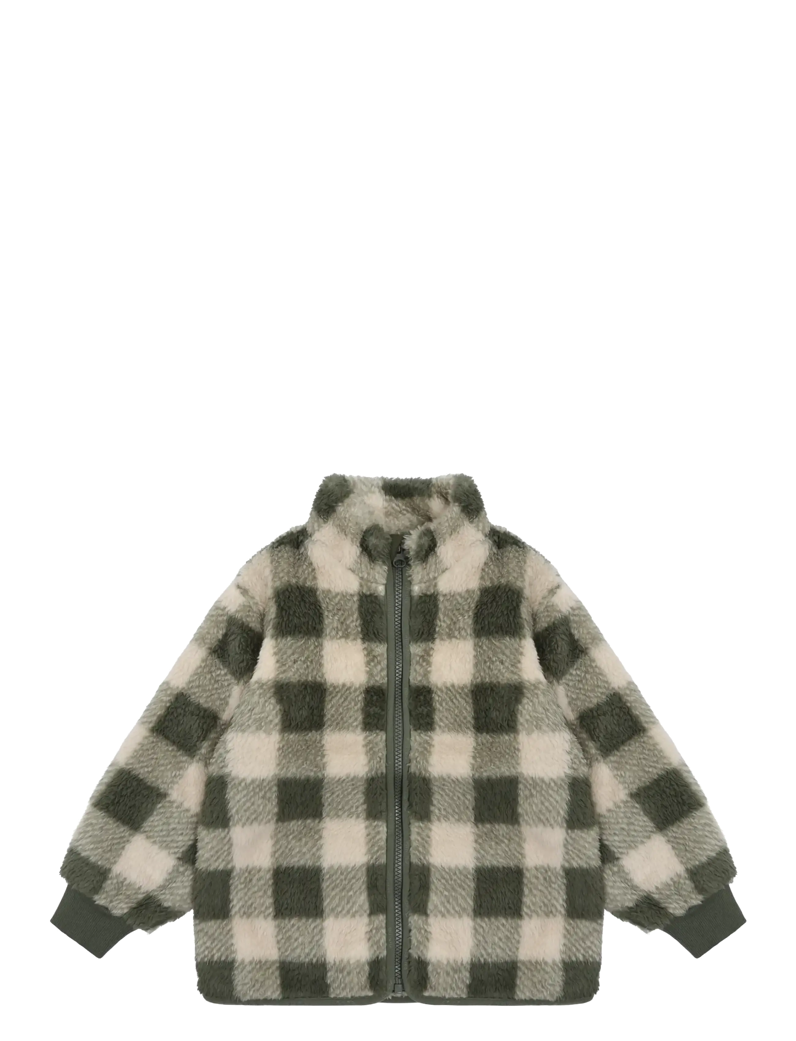 Minymo Teddy Jacket AOP - Fliisid - BEETLE / khaki/green