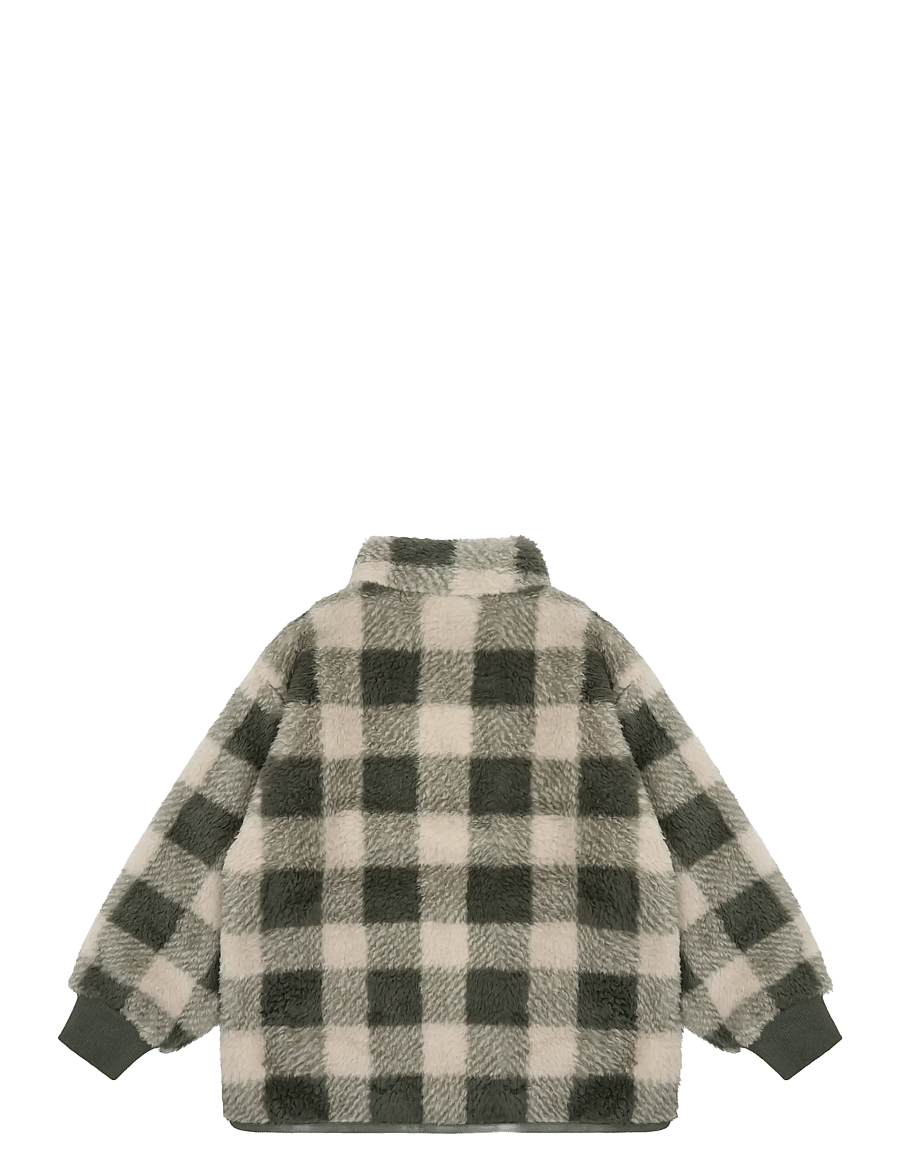 Minymo - Teddy Jacket AOP - flíspeysur - beetle - 2