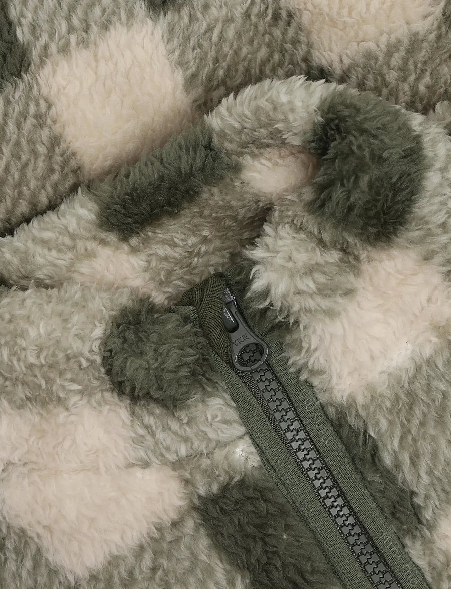 Minymo - Teddy Jacket AOP - flíspeysur - beetle - 4