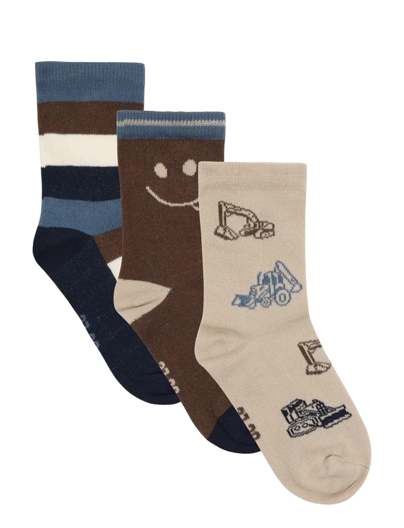 Minymo 3-Pack Socks - Minymo - FEATHER GRAY / multi